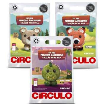 Kit Amigurumi Cães e Gatos Circulo